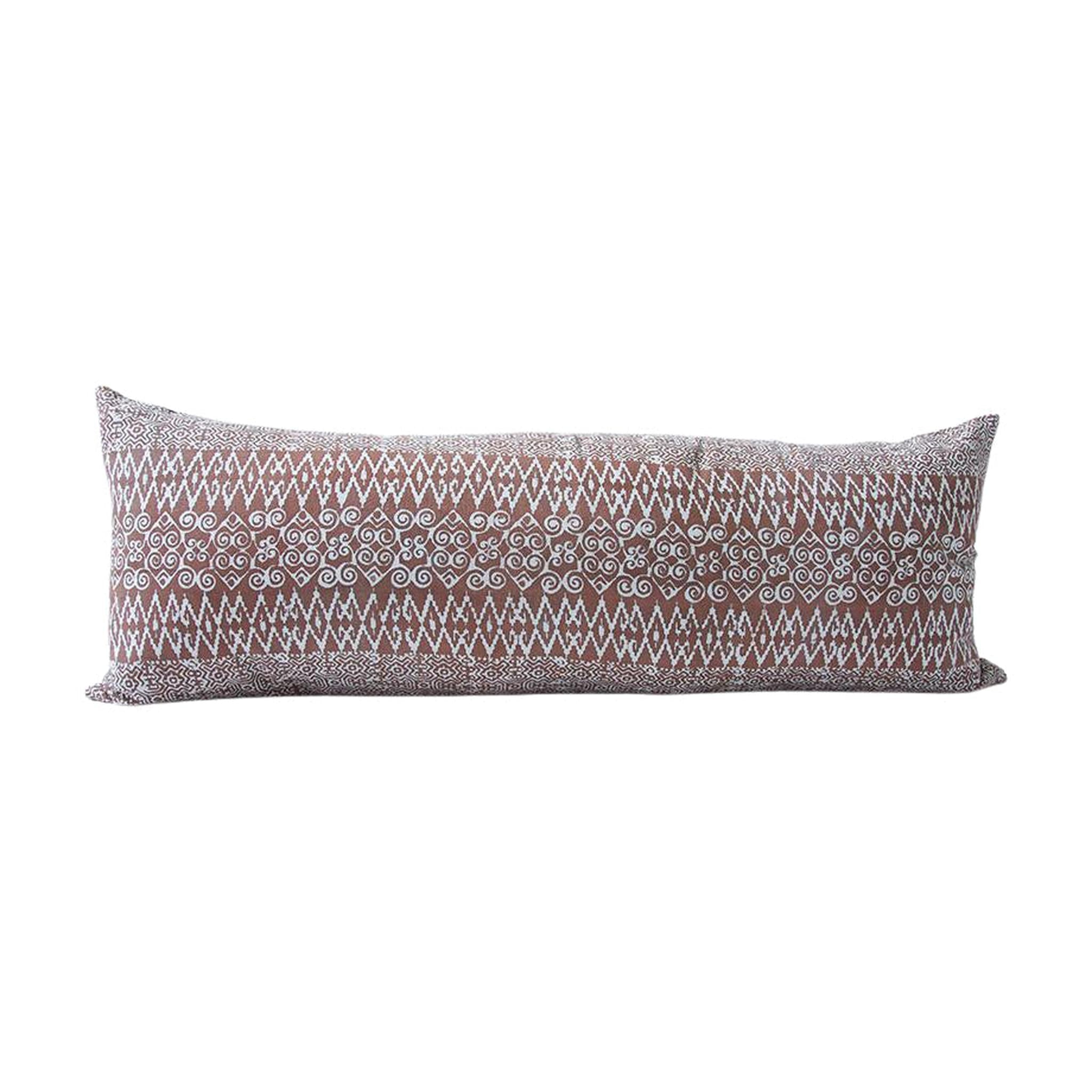 Batik Extra Long Lumbar Pillow - Mocha - 14x36 #3 – Homies