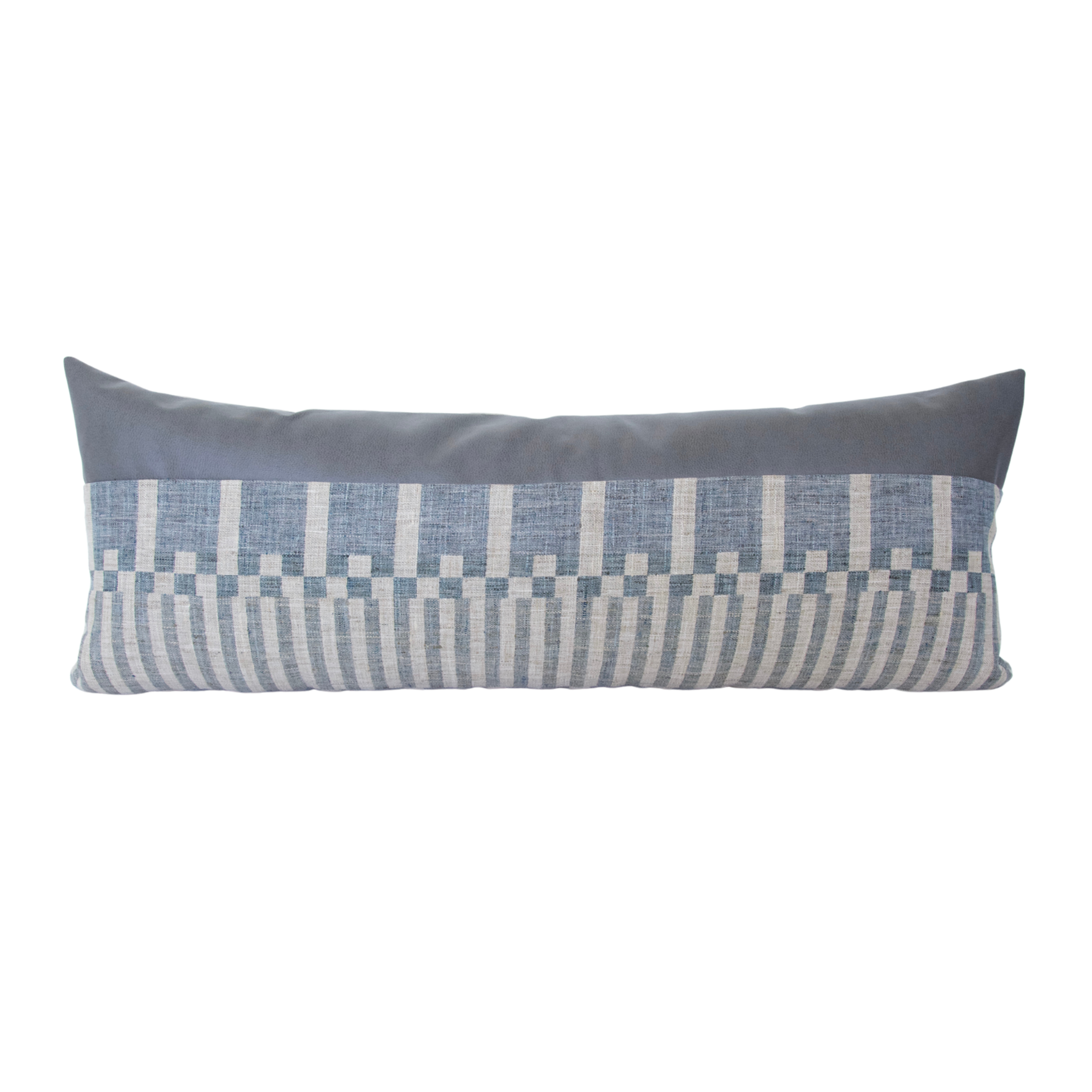 Large Throw Pillows, Grey Purple and Blue Lumbar Decorative Pillow